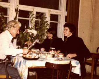 В Переделкино, слева направо: Станислав Генрихович Нейгауз, Генрих Станиславович Нейгауз, Андрей Владимирович Никольский